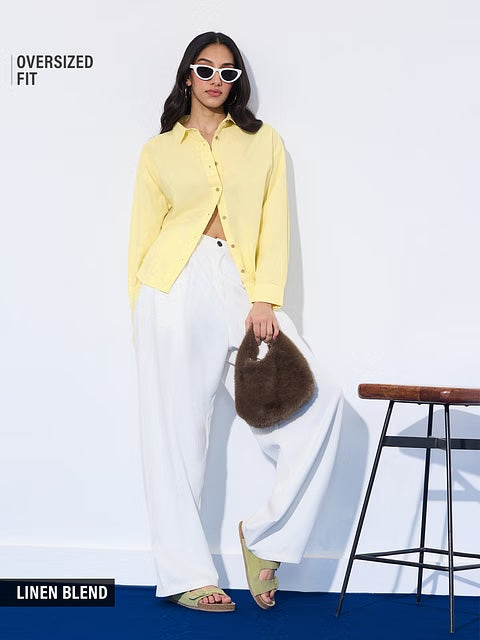 Butter Cotton Linen Women Boyfriend Shirts