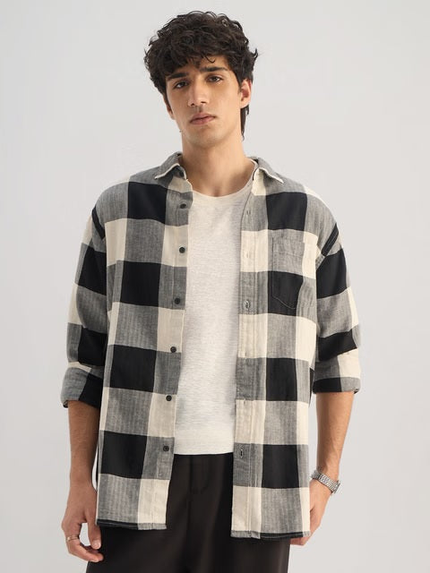 Cotton Linen Checks Echo Shirts