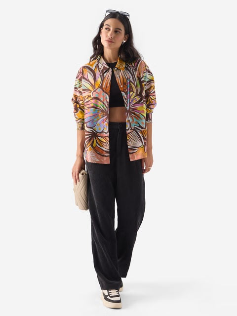 Floral Mirage Women Boyfriend Shirts
