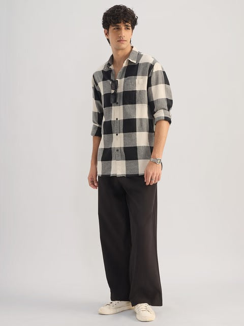 Cotton Linen Checks Echo Shirts