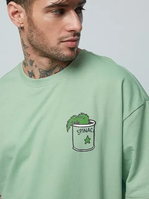 Popeye Spinach Power Oversized T-Shirts