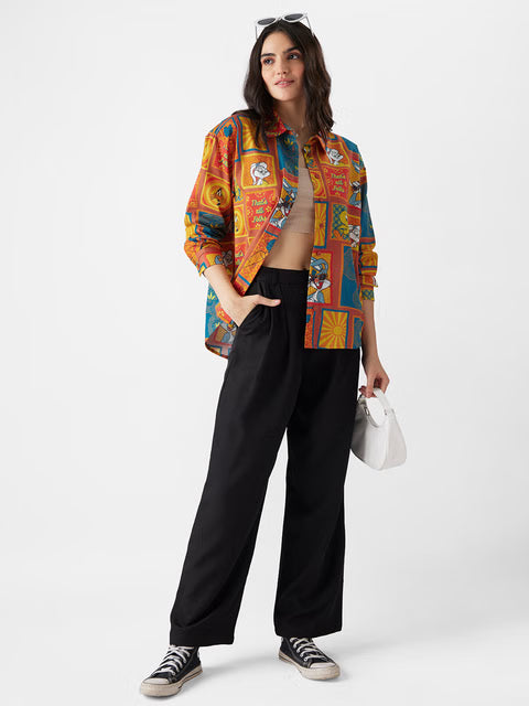 Looney Tunes Indie Vibes Women Boyfriend Shirts