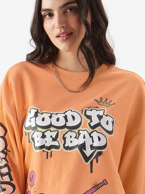 Good To Be Bad Women Oversized Sweatshirts