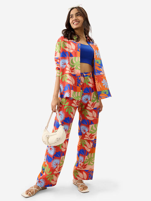 Leafy Charm Women Boyfriend Shirts
