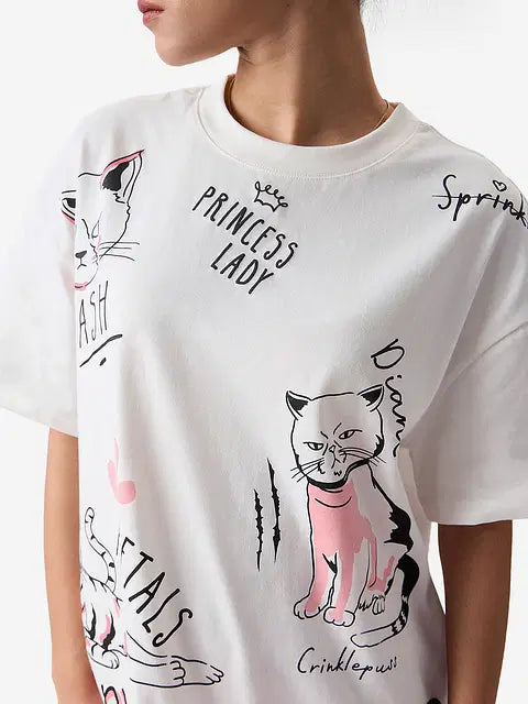 Angela's Cats Women Oversized T-Shirts