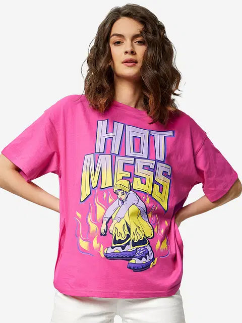 Hot Mess Women Oversized T-Shirts