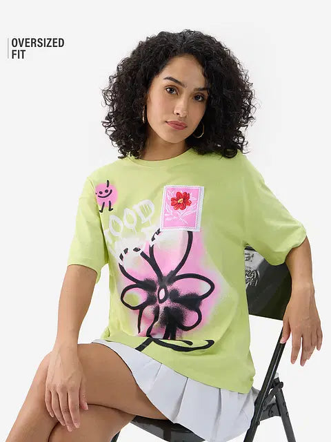 Good Vibes Women Oversized T-Shirts