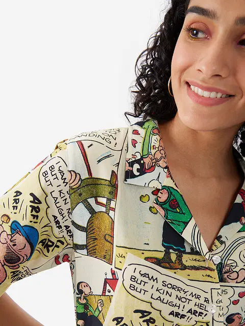 Popeye Comic Punch Women Holiday Shirts