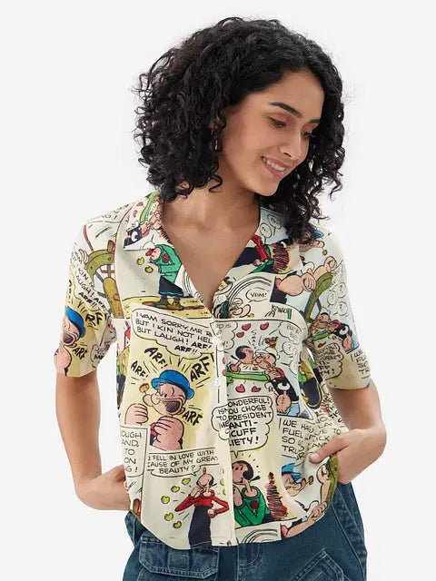 Popeye Comic Punch Women Holiday Shirts