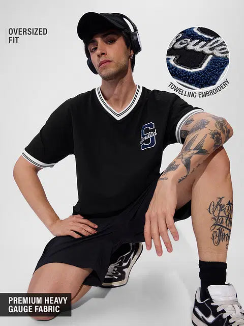 Varsity Blue Blaze Oversized T-Shirts