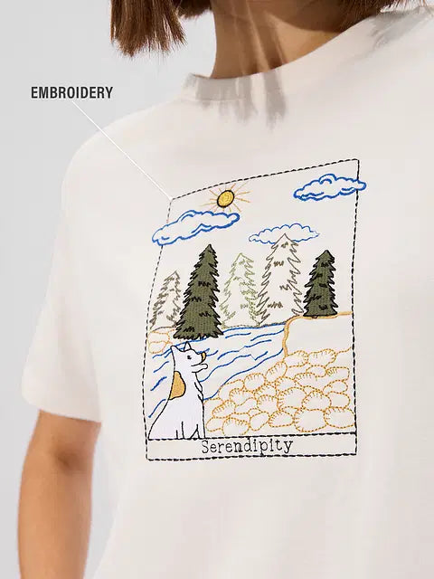 Serene Women Relaxed Fit T-Shirts