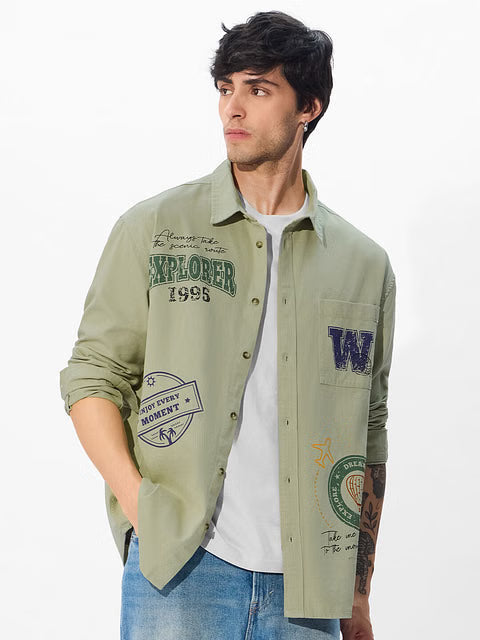 TSS Originals Travel Stamps Men Relaxed Shirts
