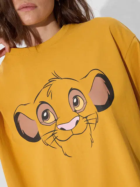 The Lion King Super Simba Women Oversized T-Shirts