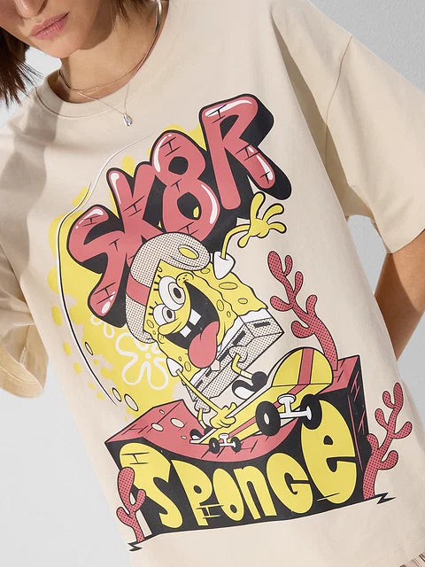 SpongeBob SK8R Women Oversized T-Shirts