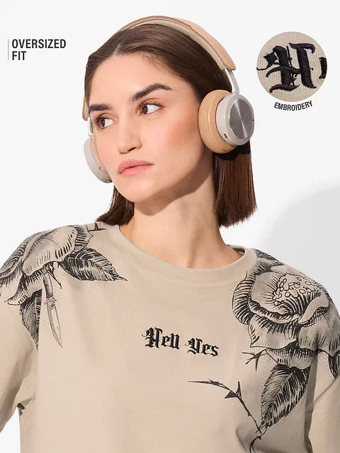 Hell Yes Women Oversized T-Shirts