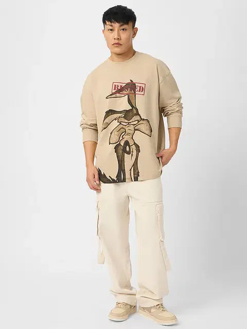 Looney Tunes Busted Oversized Full Sleeve T-Shirts