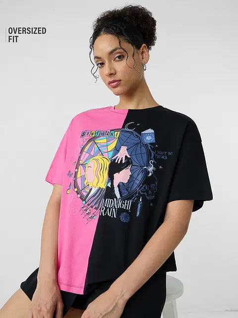 Both Worlds Women Oversized T-Shirts