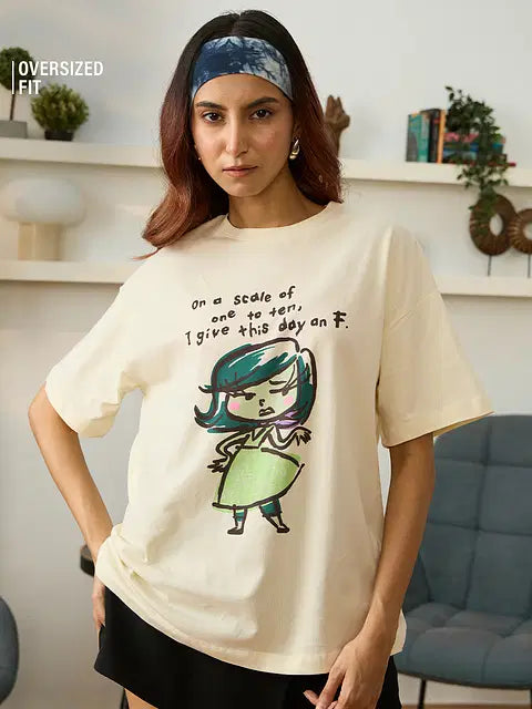Inside Out Disgust Women Oversized T-Shirts