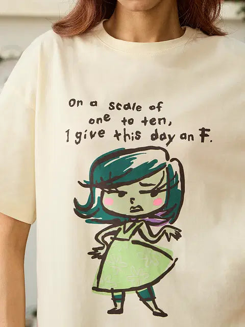 Inside Out Disgust Women Oversized T-Shirts