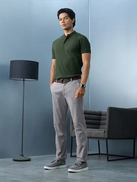 Solids Dark Olive Mandarin Polos