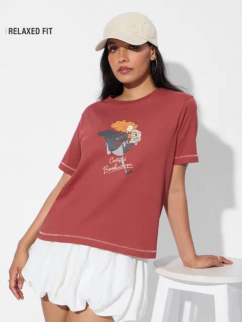 Harry Potter Bookworm Women Relaxed Fit T-Shirts