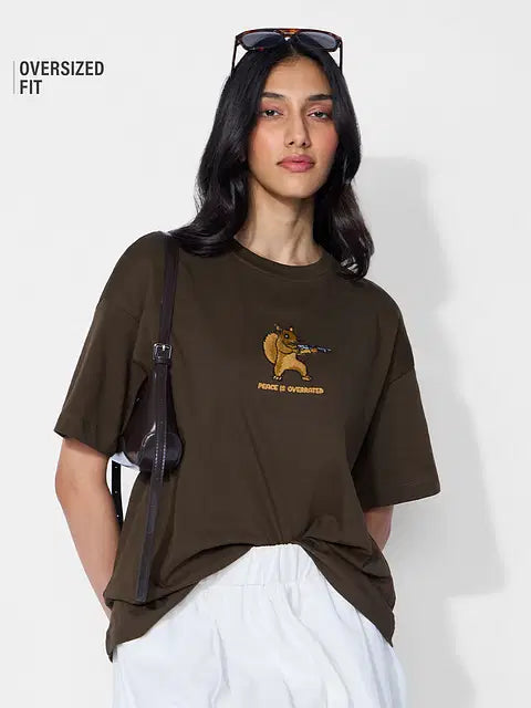 Oversized T-Shirt Peace Is Overrated Women Oversized T-Shirts