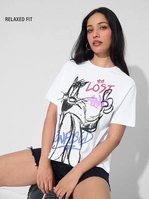 Lost & Confused Women Relaxed Fit T-Shirts