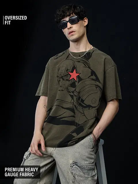 Captain America Steve Rogers Oversized T-Shirts