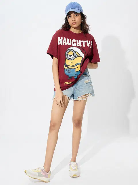 Minions Naughty Women Oversized T-Shirts