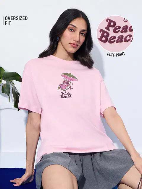 Peachy Beachy Women Oversized T-Shirts