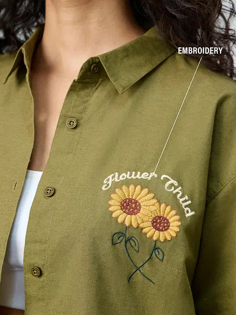 Flower Child Women Boyfriend Shirts