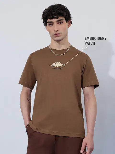 Printed T-Shirt Do Nothing Men Relaxed Fit T-Shirts