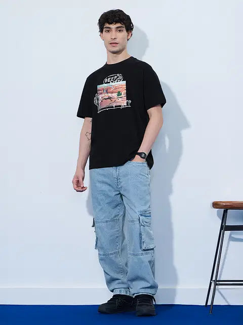 Looney Tunes Beep Beep Men Relaxed Fit T-Shirts