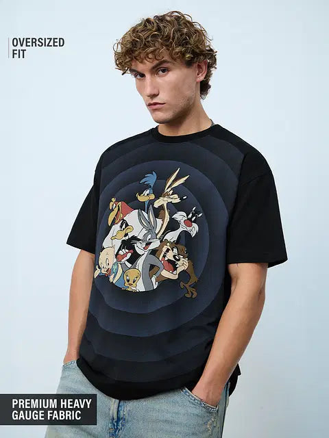Looney Tunes Going In Circles Oversized T-Shirts