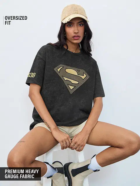 Dark Logo Women Oversized T-Shirts
