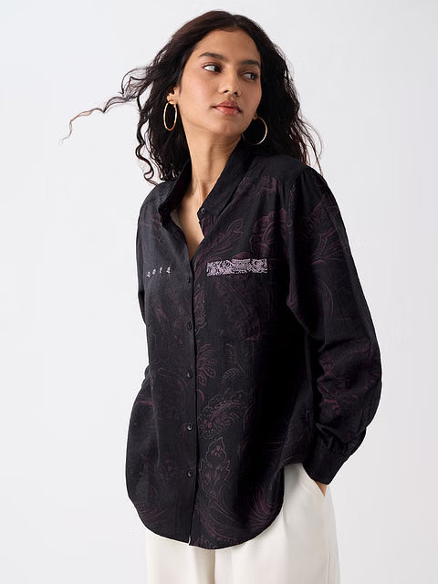 Vintage Violet Women Boyfriend Shirts