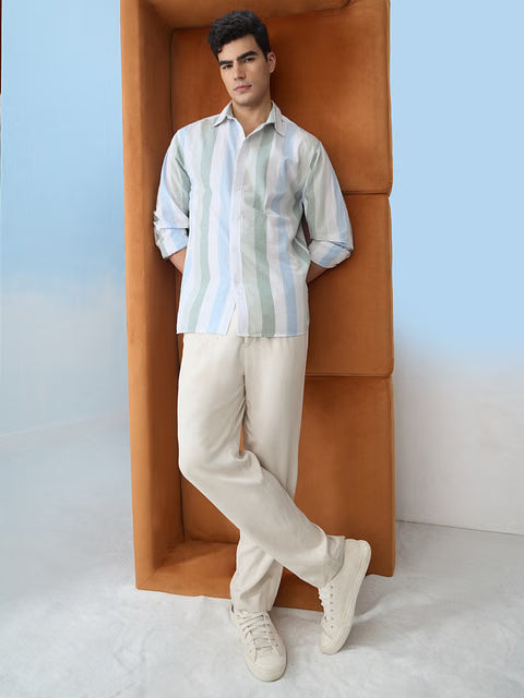 Stripes Seaside Cotton Linen Shirts