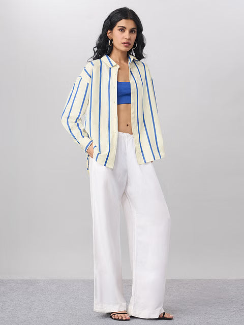 Stripe Sailor Women Boyfriend Shirts