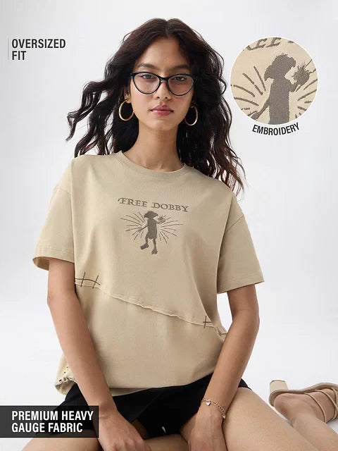 Harry Potter Free Dobby Women Oversized T-Shirts