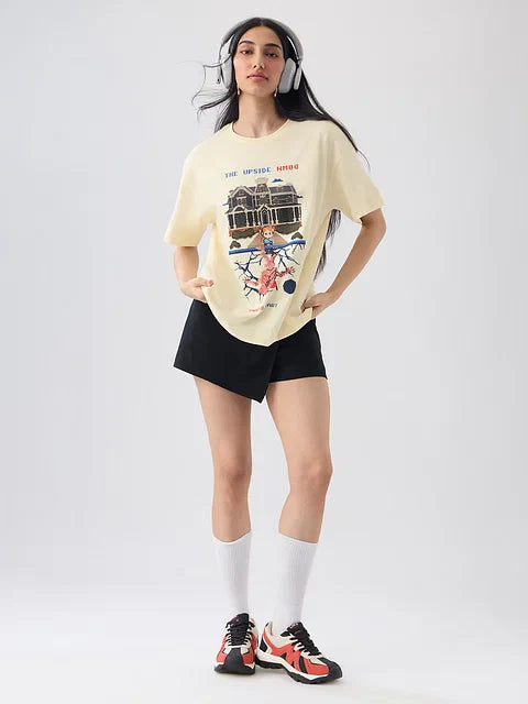 Stranger Things Pixel Women Oversized T-Shirts