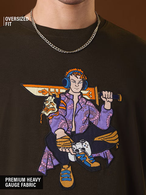 Ukiyo E-Gamer Oversized T-Shirts