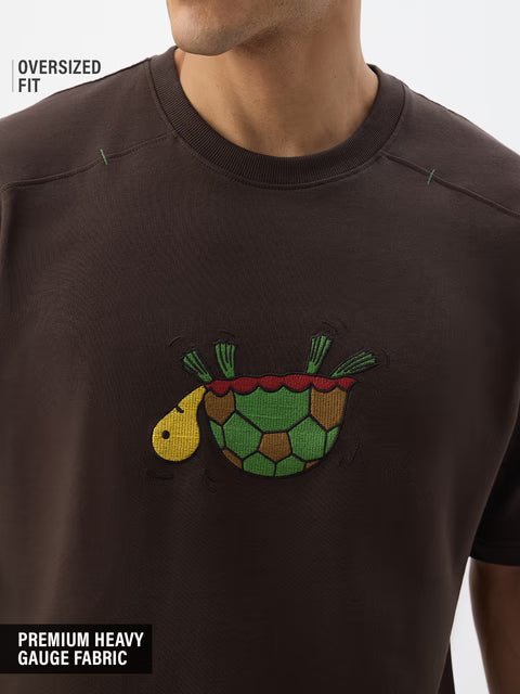 Pets On Prints Turtle Oversized T-Shirts