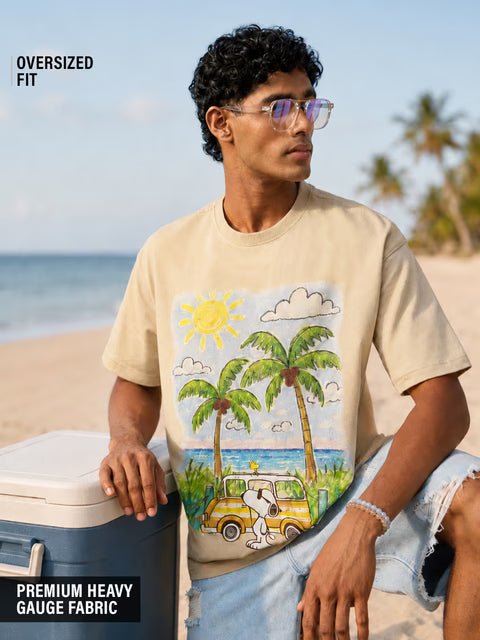 Peanuts Crayon Van Oversized T-Shirts