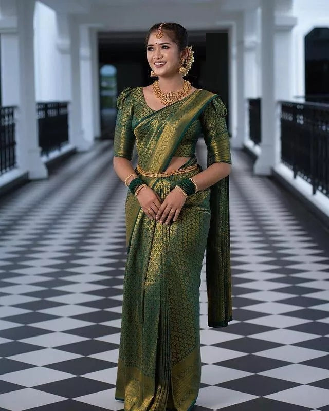 Soft Lichi Silk Rich Pallu & Jacquard Work