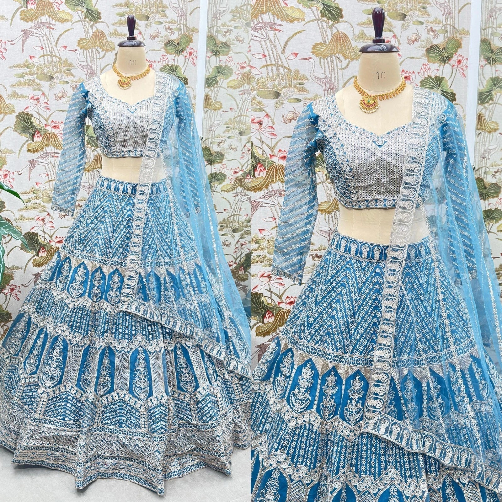 Exclusive Stitched Premium Net Wedding Function Lehenga Blouse With Dupatta 15-MA