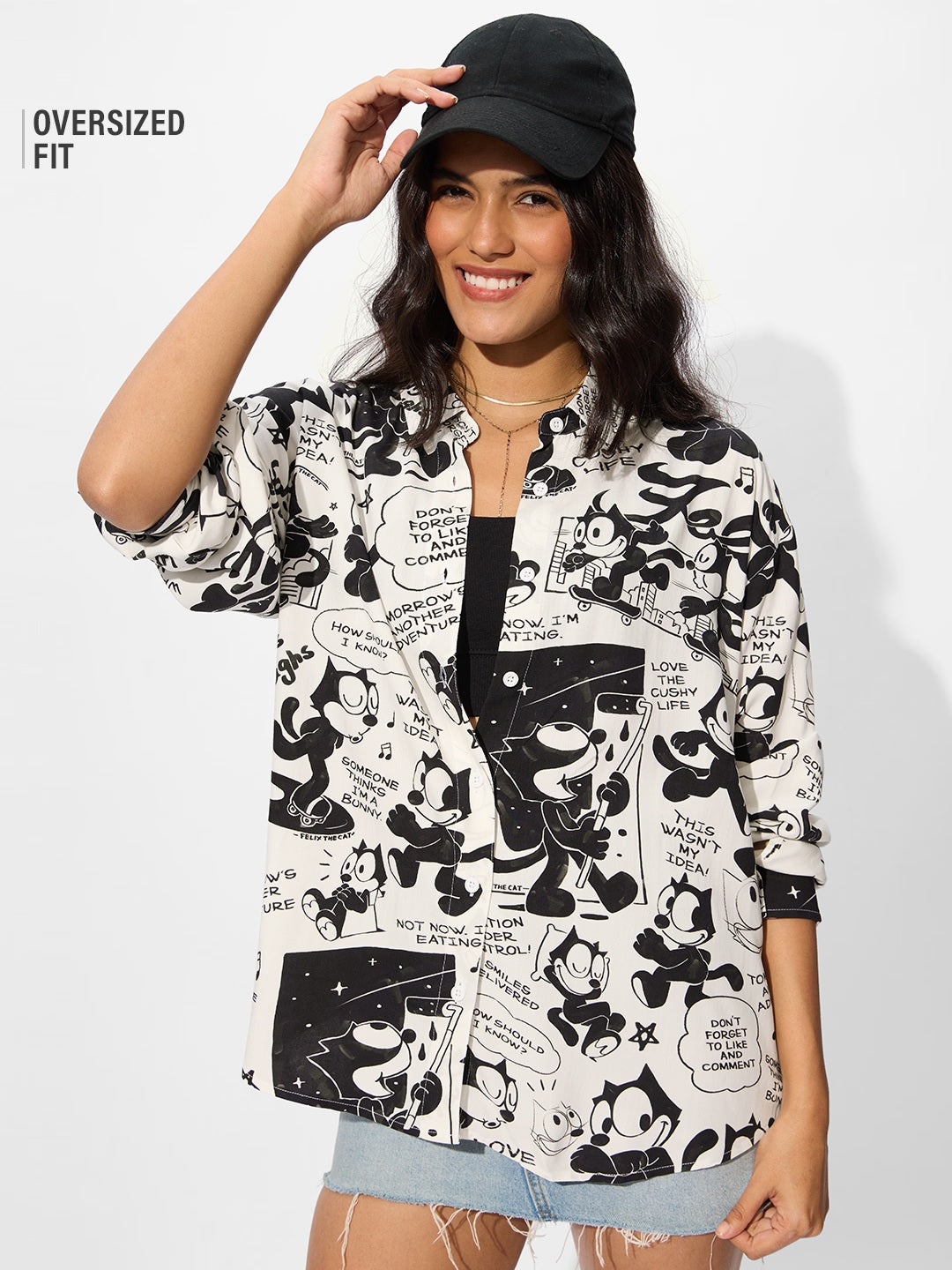 Felix The Cat Feline Fun Women Boyfriend Shirts
