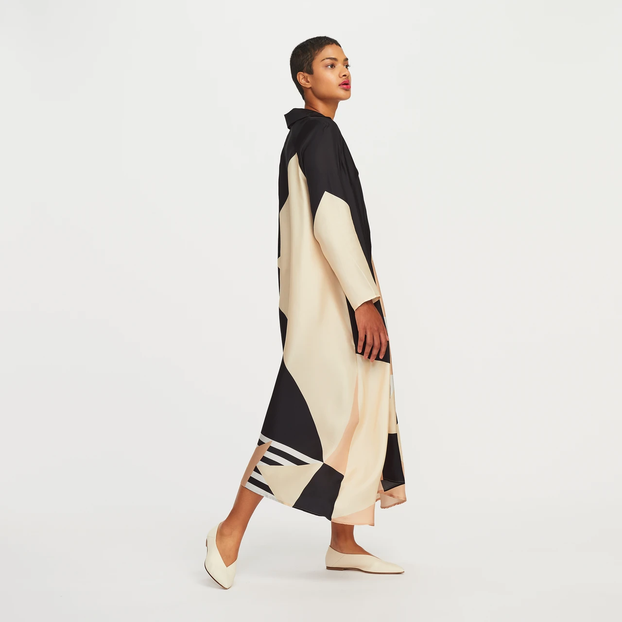 French Crepe Kaftan - Elegant and Flowing Maxi Dress Caftan For Women's