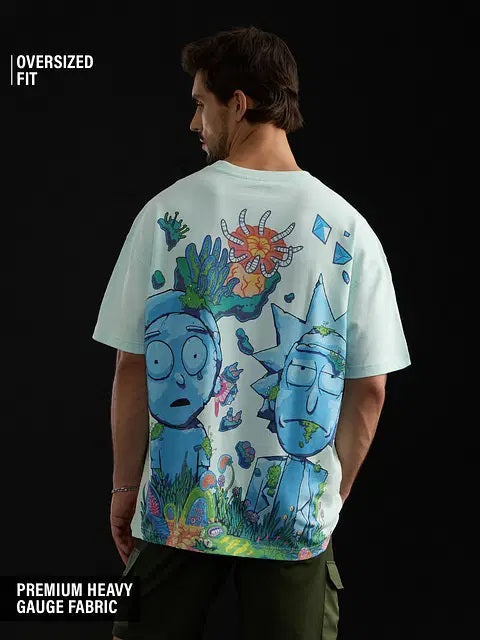 Rick And Morty Portal To Happiness Oversized T-Shirts