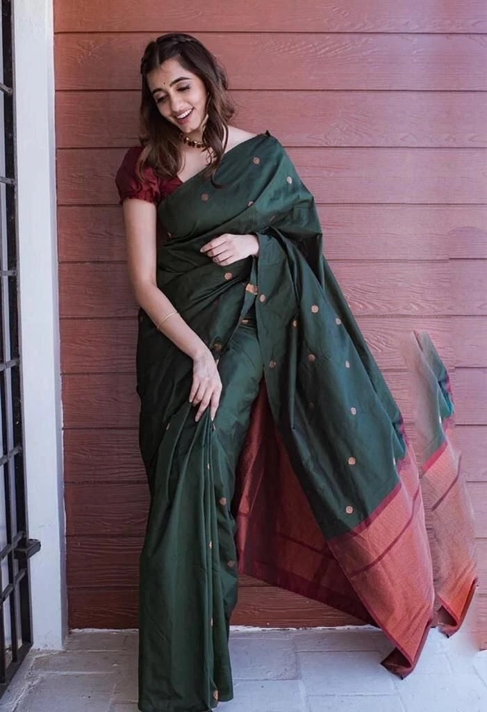 Function Wedding Banarasi Soft Silk Saree Blouse,Traditional Exclusive Sari
