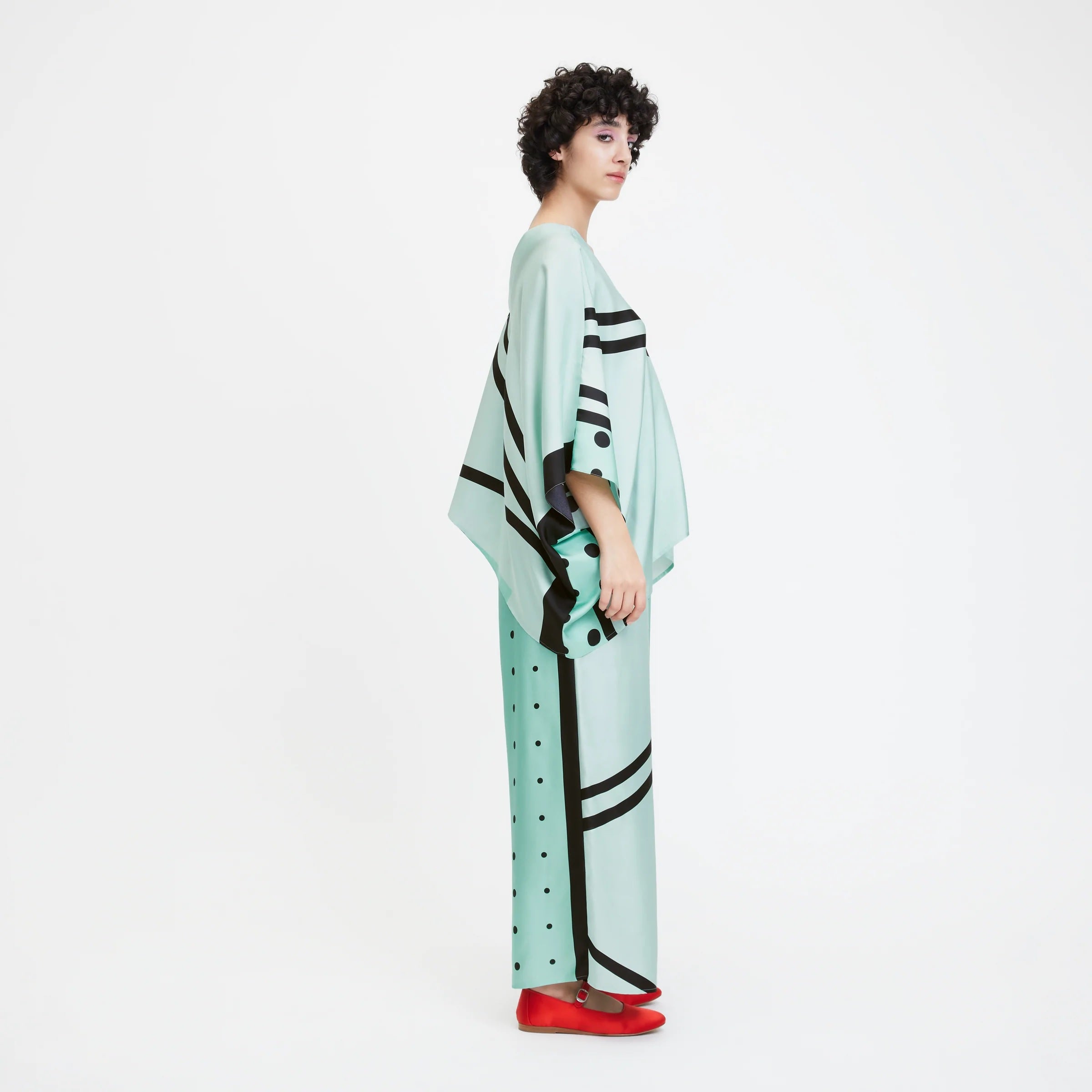 Soft Satin Silk Co-ord Set , Printed Women's Co-ord